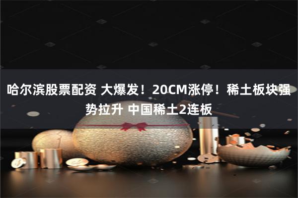 哈尔滨股票配资 大爆发！20CM涨停！稀土板块强势拉升 中国稀土2连板